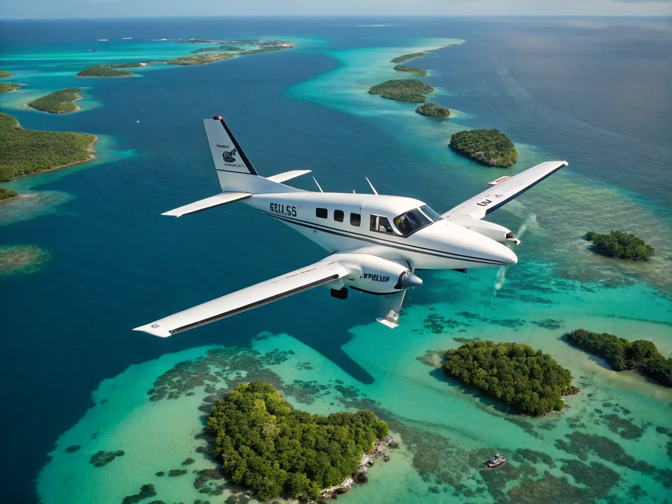 An image showcasing a group of participants enjoying a discovery flight, soaring over the scenic landscapes surrounding Saintes in a light aircraft operated by AERO CLUB DE SAINTES.