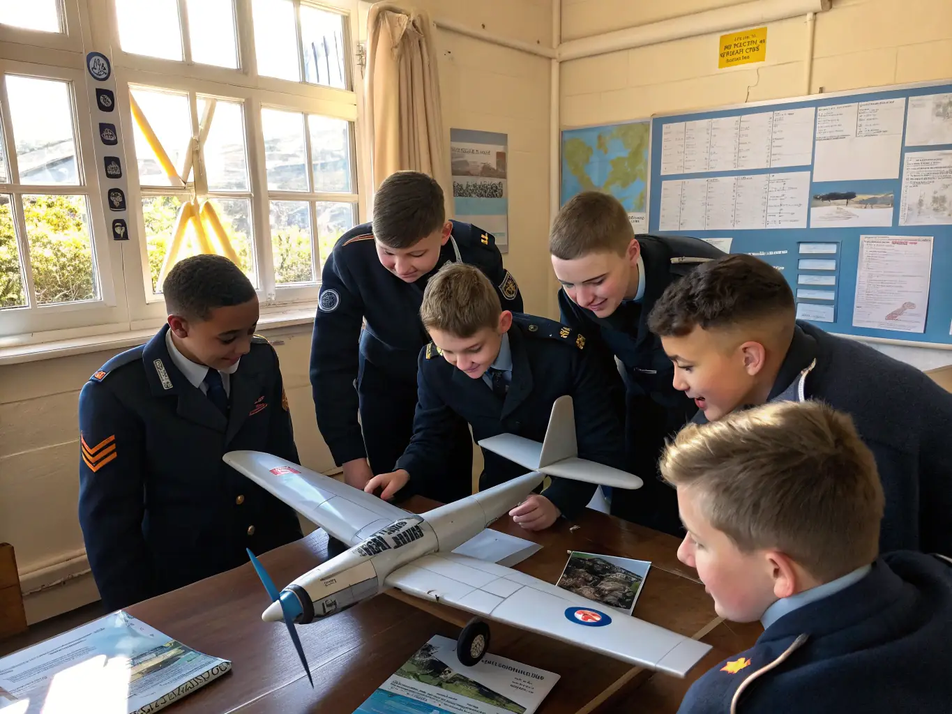 AERO CLUB DE SAINTES members participating in a pre-flight briefing, showcasing the club's commitment to safety and education.